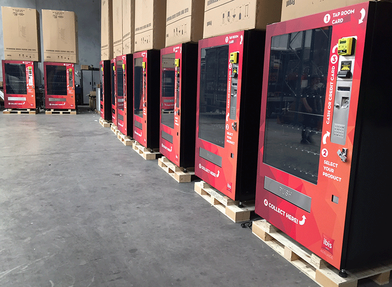 vending machines with custom wrapping